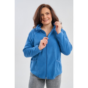 Толстовка женская №75011 флис (р-ры: 46-56) индиго