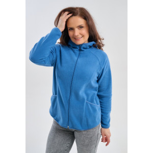Толстовка женская №75011 флис (р-ры: 46-56) индиго