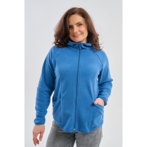 Толстовка женская №75011 флис (р-ры: 46-56) индиго