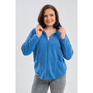 Толстовка женская №75011 флис (р-ры: 46-56) индиго