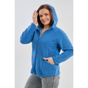Толстовка женская №75011 флис (р-ры: 46-56) индиго