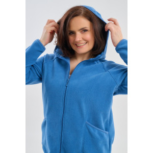 Толстовка женская №75011 флис (р-ры: 46-56) индиго