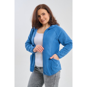 Толстовка женская №75011 флис (р-ры: 46-56) индиго