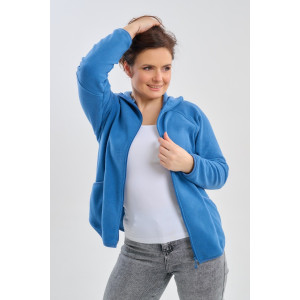 Толстовка женская №75011 флис (р-ры: 46-56) индиго