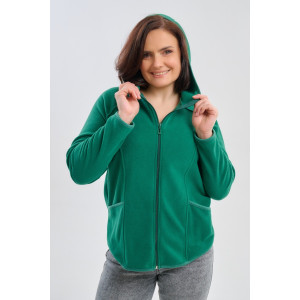 Толстовка женская №75011 флис (р-ры: 46-56) зеленый