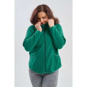 Толстовка женская №75011 флис (р-ры: 46-56) зеленый