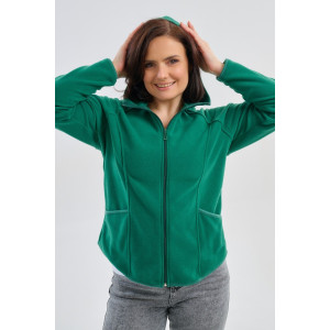 Толстовка женская №75011 флис (р-ры: 46-56) зеленый