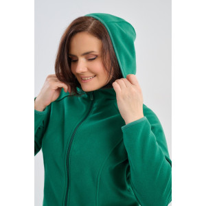 Толстовка женская №75011 флис (р-ры: 46-56) зеленый