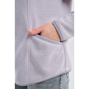 Толстовка женская №75011 флис (р-ры: 46-56) жемчужно-серый