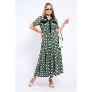 Платье женское №39059 кулирка (р-ры: 46-60) зеленый