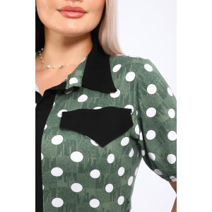 Платье женское №39059 кулирка (р-ры: 46-60) зеленый