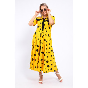 Платье женское №39059 кулирка (р-ры: 46-60) желтый