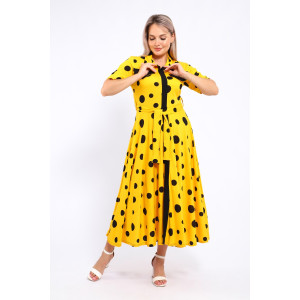 Платье женское №39059 кулирка (р-ры: 46-60) желтый