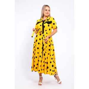 Платье женское №39059 кулирка (р-ры: 46-60) желтый