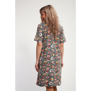 Халат женский ХЖ-01 кулирка (р-ры: 48-56) пончики зеленый Халат женский ХЖ-01 кулирка (р-ры: 48-56) пончики зеленый