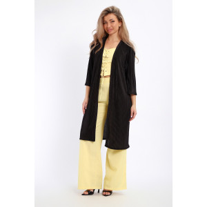 Кардиган женский №32744 атлас стрейч (р-ры: 48-58) черный