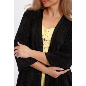 Кардиган женский №32744 атлас стрейч (р-ры: 48-58) черный