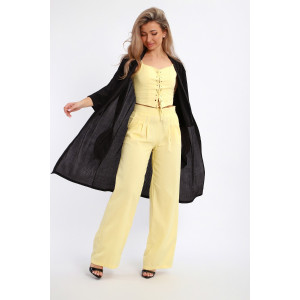 Кардиган женский №32744 атлас стрейч (р-ры: 48-58) черный