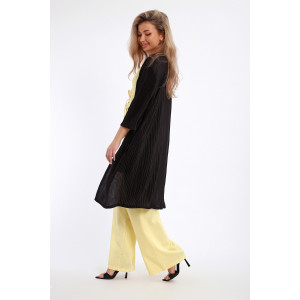 Кардиган женский №32744 атлас стрейч (р-ры: 48-58) черный