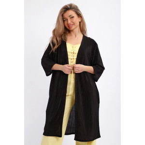 Кардиган женский №32744 атлас стрейч (р-ры: 48-58) черный