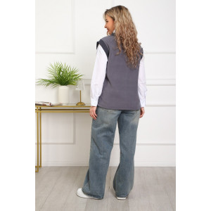 Жилет женский №1101 флис (р-ры: 48-52) серый