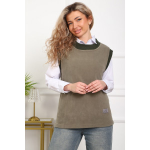 Жилет женский №1101 флис (р-ры: 48-52) хаки