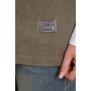 Жилет женский №1101 флис (р-ры: 48-52) хаки