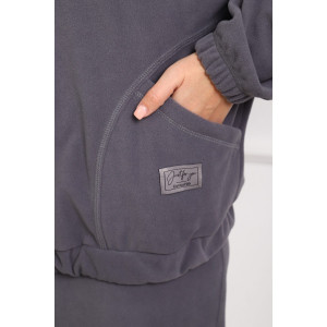 Костюм двойка женский №1093 флис (р-ры: 46-54) серый