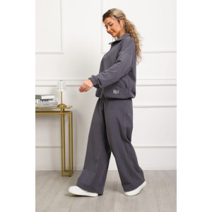 Костюм двойка женский №1093 флис (р-ры: 46-54) серый