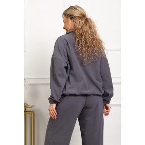 Костюм двойка женский №1093 флис (р-ры: 46-54) серый