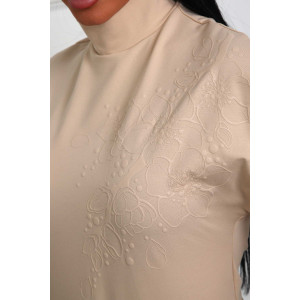 Блузка женская №84304 кулирка с лайкрой (р-ры: 44-58) бежевый