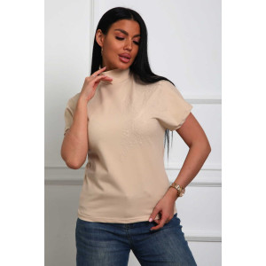 Блузка женская №84304 кулирка с лайкрой (р-ры: 44-58) бежевый
