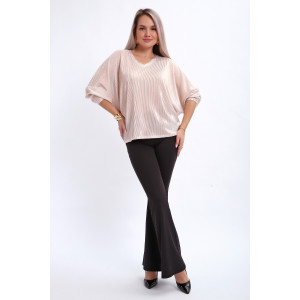 Блузка женская №32740 атлас стрейч (р-ры: 48-62) экрю Блузка женская №32740 атлас стрейч (р-ры: 48-62) экрю