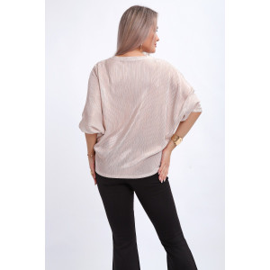 Блузка женская №32740 атлас стрейч (р-ры: 48-62) экрю Блузка женская №32740 атлас стрейч (р-ры: 48-62) экрю