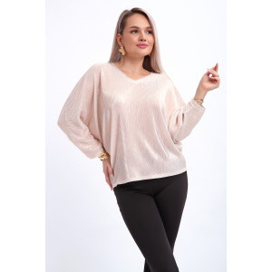 Блузка женская №32740 атлас стрейч (р-ры: 48-62) экрю Блузка женская №32740 атлас стрейч (р-ры: 48-62) экрю