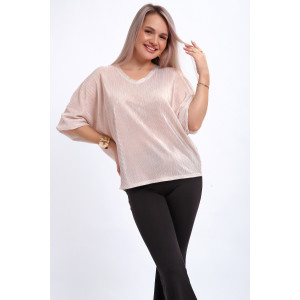 Блузка женская №32740 атлас стрейч (р-ры: 48-62) экрю Блузка женская №32740 атлас стрейч (р-ры: 48-62) экрю