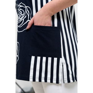 Туника женская №9228 кулирка (р-ры: 48-64) темно-синий Туника женская №9228 кулирка (р-ры: 48-64) темно-синий