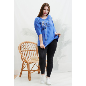 Туника женская №9185 вискоза пенье (р-ры: 48-64) сиреневый Туника женская №9185 вискоза пенье (р-ры: 48-64) сиреневый