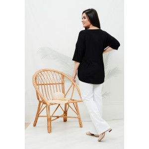 Туника женская №9185 вискоза пенье (р-ры: 48-64) черный Туника женская №9185 вискоза пенье (р-ры: 48-64) черный