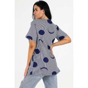 Туника женская №6087 кулирка (р-ры: 48-74) синяя полоска Туника женская №6087 кулирка (р-ры: 48-74) синяя полоска