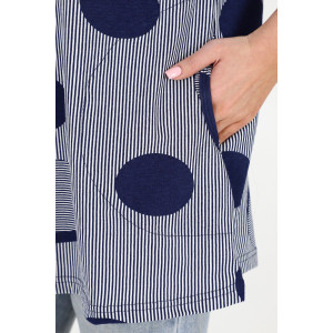 Туника женская №6087 кулирка (р-ры: 48-74) синяя полоска Туника женская №6087 кулирка (р-ры: 48-74) синяя полоска