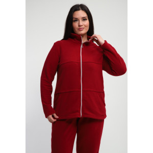 Костюм двойка женский КД-00445 флис (р-ры: 44-62) марсала Костюм двойка женский КД-00445 флис (р-ры: 44-62) марсала