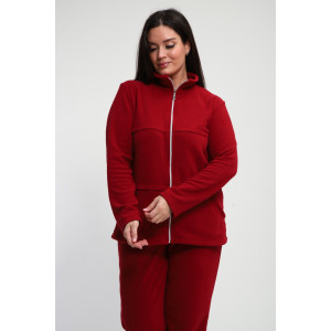 Костюм двойка женский КД-00445 флис (р-ры: 44-62) марсала Костюм двойка женский КД-00445 флис (р-ры: 44-62) марсала