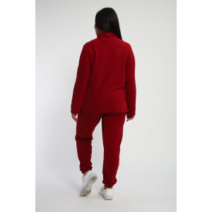 Костюм двойка женский КД-00445 флис (р-ры: 44-62) марсала Костюм двойка женский КД-00445 флис (р-ры: 44-62) марсала