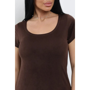 Платье женское "Симона 3" 1310-8 полиэстер с лайкрой (р-ры: 42-56) шоколад