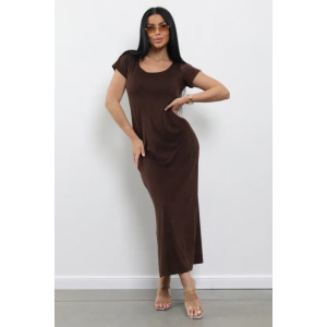 Платье женское "Симона 3" 1310-8 полиэстер с лайкрой (р-ры: 42-56) шоколад