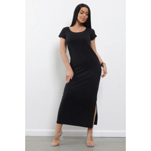 Платье женское "Симона 3" 1310-7 полиэстер с лайкрой (р-ры: 42-56) черный