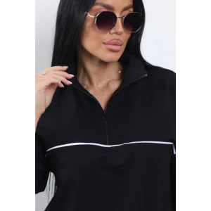 Футболка женская "Спорт 2" 807-2 футер 2-х нитка (р-ры: 42-52) черный