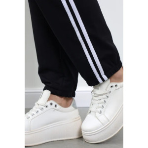 Брюки женские "Джоггеры 3" 1160-3 футер 2-х нитка (р-ры: 46-60) черный