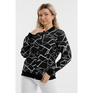 Толстовка женская ТЖ-07 футер набивной (р-ры: 46-56) абстракция